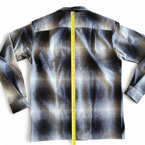 Pendleton The Original Board Shirt Plaid Long Sleeve Charcoal Ombre Large Tall - Picture 11 of 16